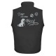 Dog Sport Vest - Softshell Vest with reflective design - black/orange - REFLECTION SERIES