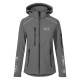 Lifestyle Softshell Jacket with reflective design and removable hood - WITH GERMAN CITY NAMES - Steelgrey - REFLECTION SERIES