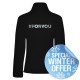 #FORYOU Softshell Jacket for women and men in urban lifestyle with reflective design PERSONALIZABLE - Black - REFLECTION SERIES