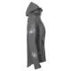 Hooded Riding jacket RIDE-PERFORMANCE PX PROFESSIONAL - Softshell with reflective design - Steel Grey - REFLECTION SERIES