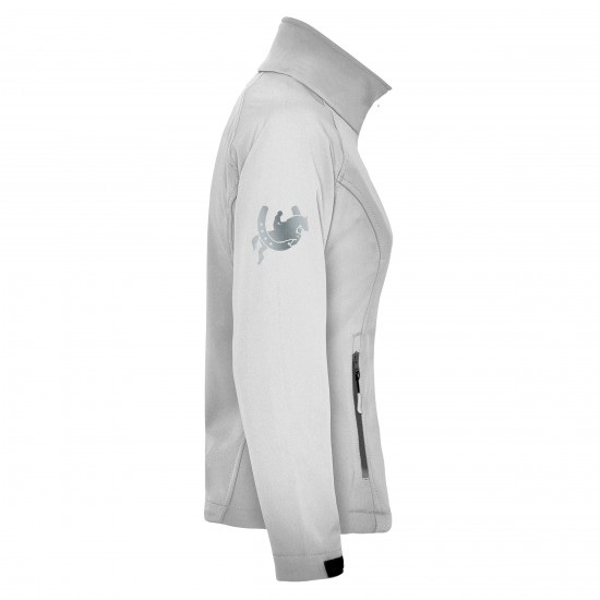 Riding jacket RIDE-PERFORMANCE RX CLASSIC - Softshell with reflective design - Pearl White - REFLECTION SERIES