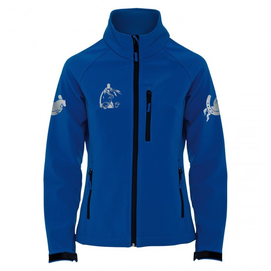 Riding jacket RIDE-PERFORMANCE RX - Softshell with reflective design - ROYAL BLUE - REFLECTION SERIES