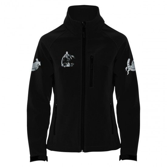 Riding jacket RIDE-PERFORMANCE RX - Softshell with reflective design - black - REFLECTION SERIES