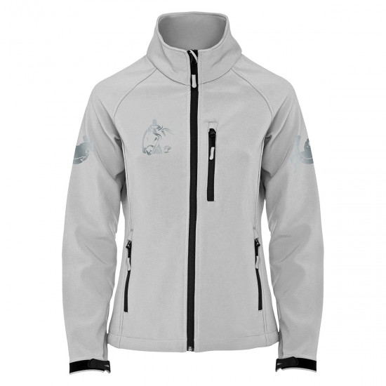 Riding jacket RIDE-PERFORMANCE RX - Softshell with reflective design - Pearl White - REFLECTION SERIES