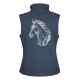 Riding vest RIDE-PERFORMANCE RX in softshell with reflective design - navy/royal - REFLECTION SERIES